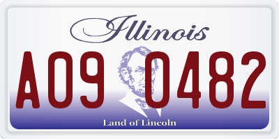IL license plate A090482