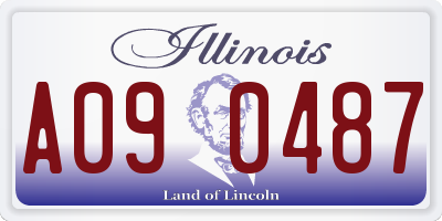 IL license plate A090487