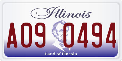 IL license plate A090494