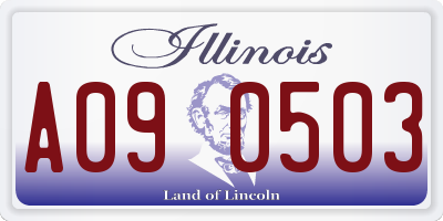 IL license plate A090503