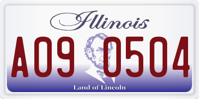 IL license plate A090504