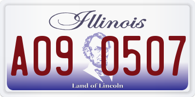 IL license plate A090507