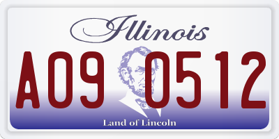 IL license plate A090512