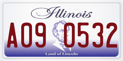 IL license plate A090532