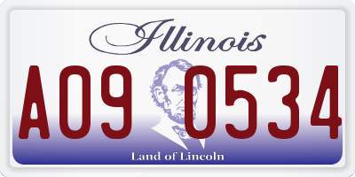 IL license plate A090534
