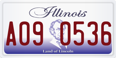 IL license plate A090536