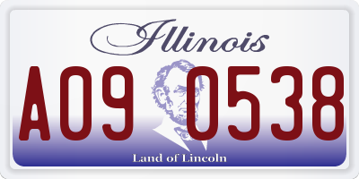IL license plate A090538