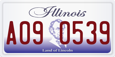 IL license plate A090539