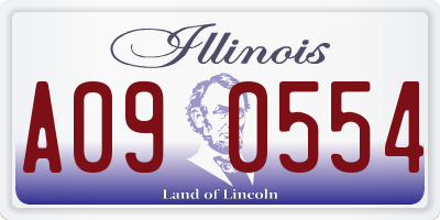 IL license plate A090554