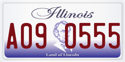 IL license plate A090555