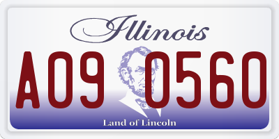 IL license plate A090560