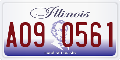 IL license plate A090561