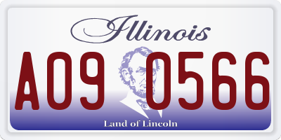 IL license plate A090566