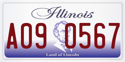 IL license plate A090567