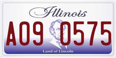 IL license plate A090575