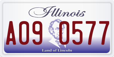 IL license plate A090577