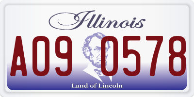 IL license plate A090578