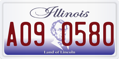 IL license plate A090580