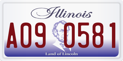 IL license plate A090581
