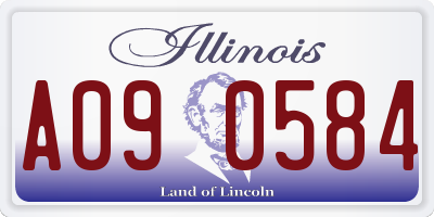 IL license plate A090584
