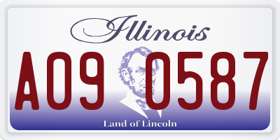 IL license plate A090587