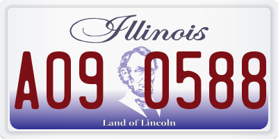 IL license plate A090588