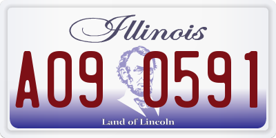 IL license plate A090591
