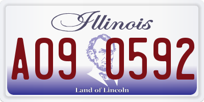 IL license plate A090592