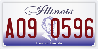 IL license plate A090596