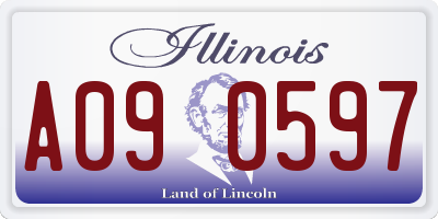 IL license plate A090597