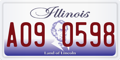 IL license plate A090598