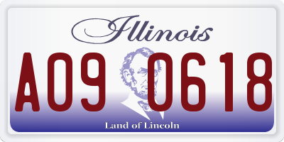 IL license plate A090618