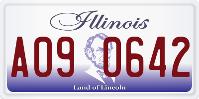 IL license plate A090642