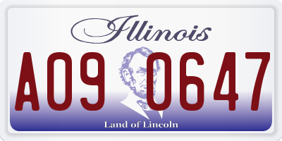 IL license plate A090647