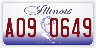 IL license plate A090649