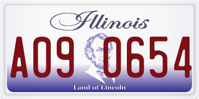 IL license plate A090654