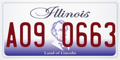 IL license plate A090663