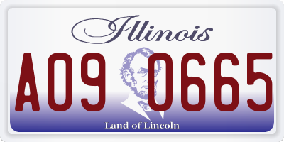 IL license plate A090665