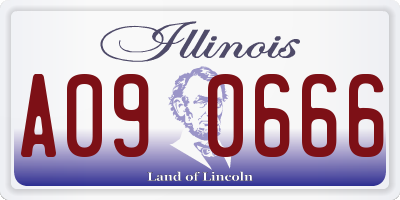 IL license plate A090666