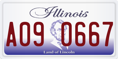 IL license plate A090667