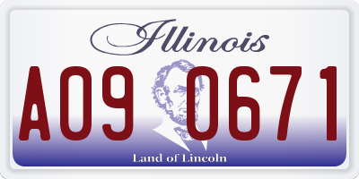IL license plate A090671