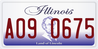 IL license plate A090675