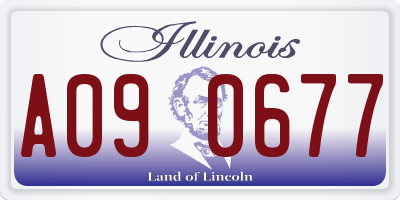 IL license plate A090677