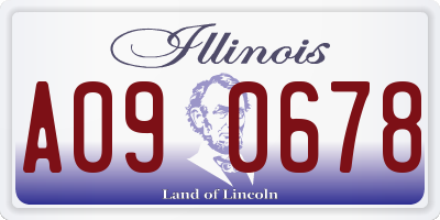 IL license plate A090678
