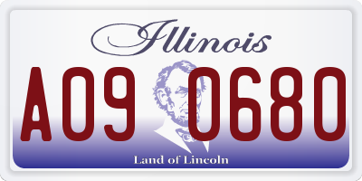 IL license plate A090680
