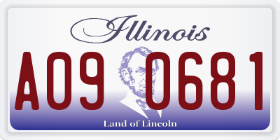 IL license plate A090681
