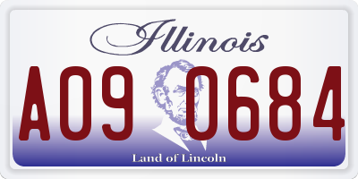 IL license plate A090684