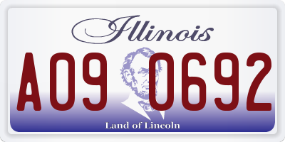 IL license plate A090692