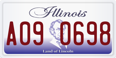 IL license plate A090698