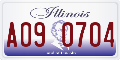 IL license plate A090704